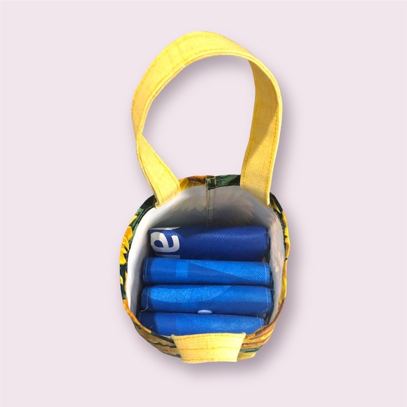 Reusable Shopper Tote bag, shopping bag Organizer, Foldable Cotton Fabric bag - Picture 9 of 9